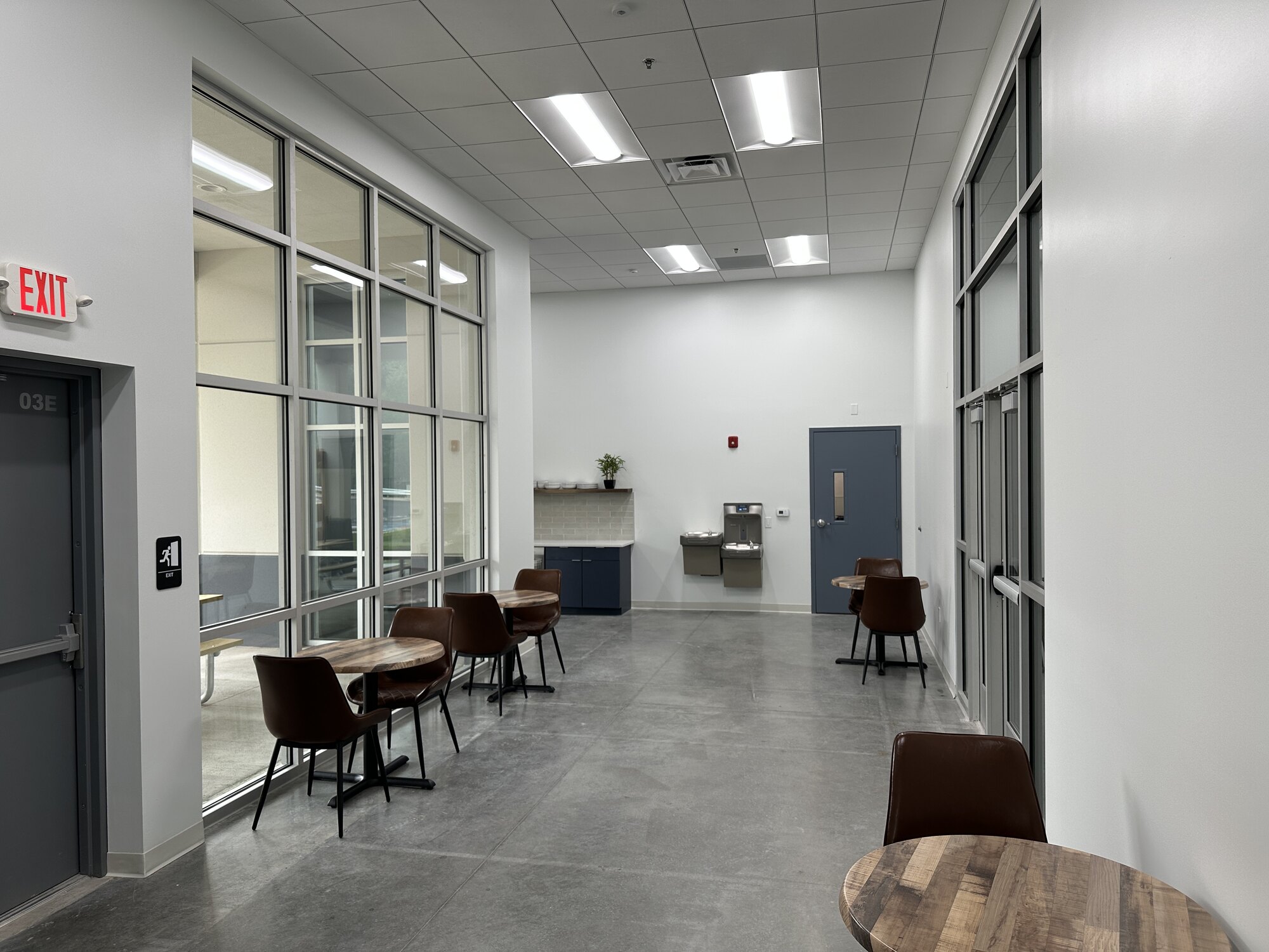 Break room seating area