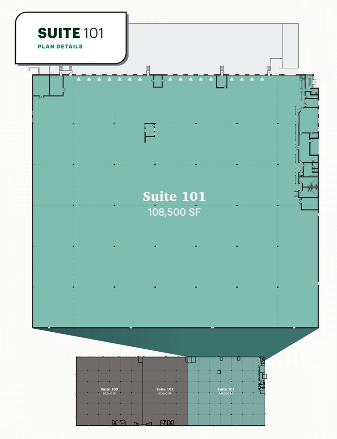 Floor plan for Suite 101