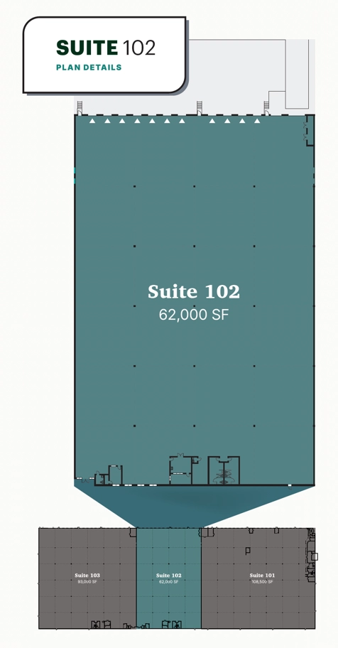 Floor plan for Suite 102